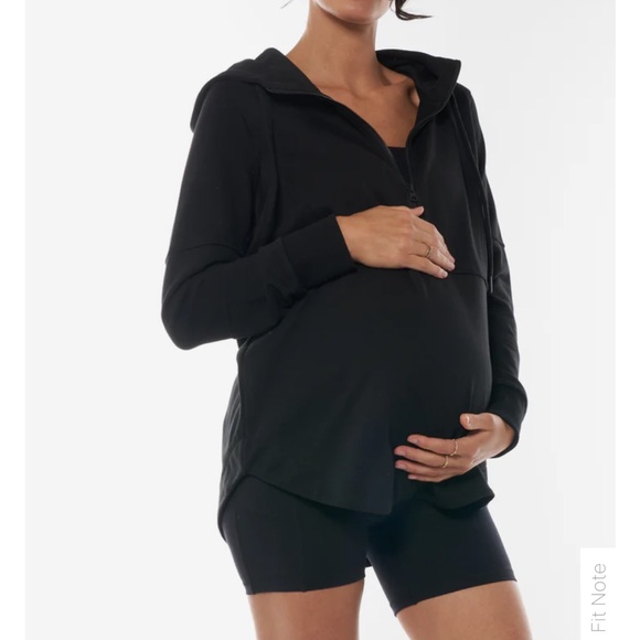 Bae the Label Black Maternity Hoodie - Picture 1 of 11